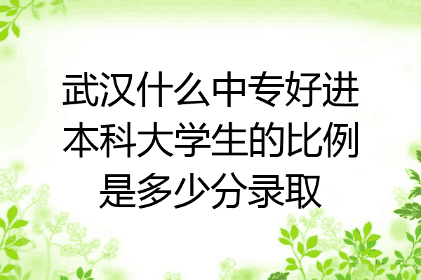 武汉什么中专好进本科大学生的比例是多少分录取