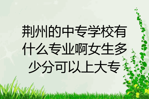 荆州的中专学校有什么专业啊女生多少分可以上大专
