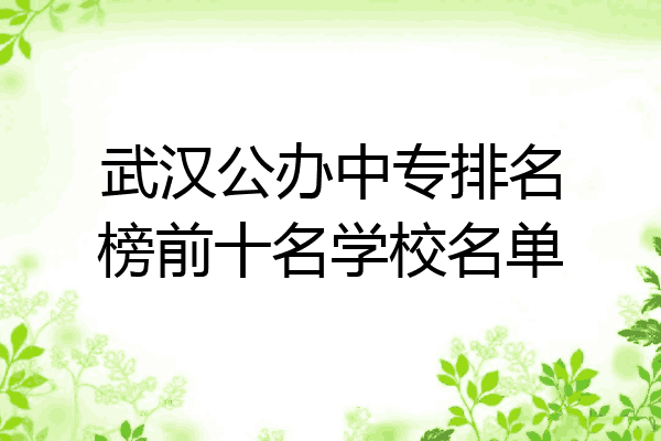 武汉公办中专排名榜前十名学校名单