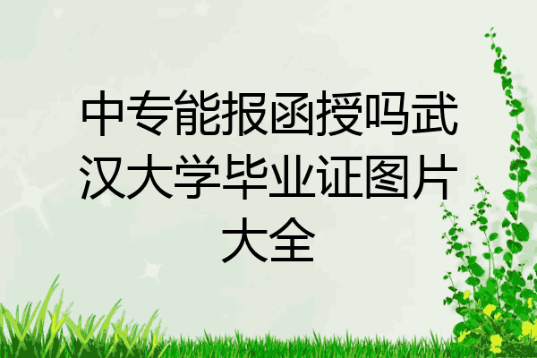 中专能报函授吗武汉大学毕业证图片大全