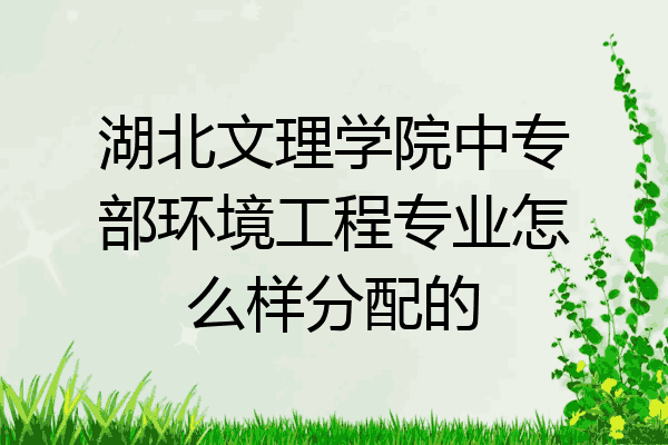 湖北文理学院中专部环境工程专业怎么样分配的