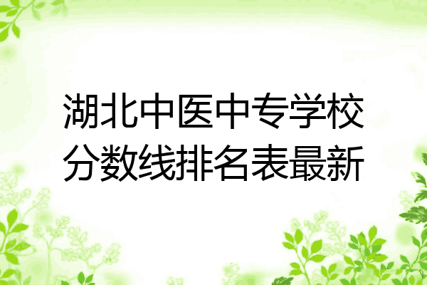 湖北中医中专学校分数线排名表最新