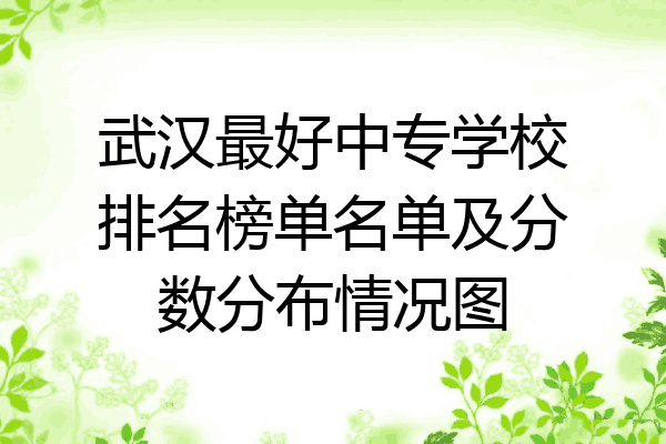 武汉最好中专学校排名榜单名单及分数分布情况图