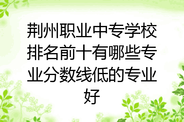 荆州职业中专学校排名前十有哪些专业分数线低的专业好