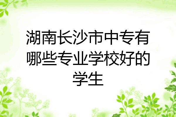 湖南长沙市中专有哪些专业学校好的学生