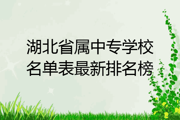 湖北省属中专学校名单表最新排名榜