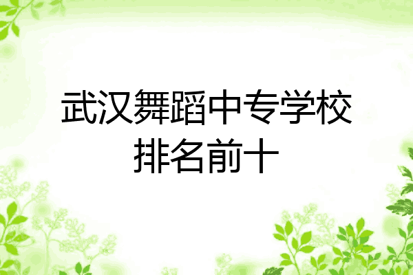武汉舞蹈中专学校排名前十