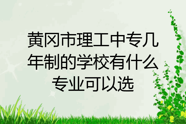 黄冈市理工中专几年制的学校有什么专业可以选
