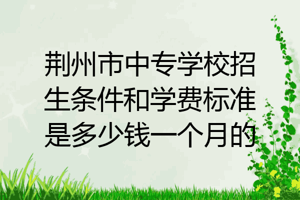 荆州市中专学校招生条件和学费标准是多少钱一个月的
