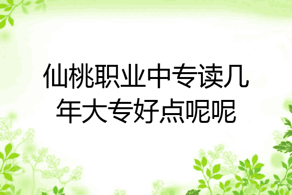 仙桃职业中专读几年大专好点呢呢