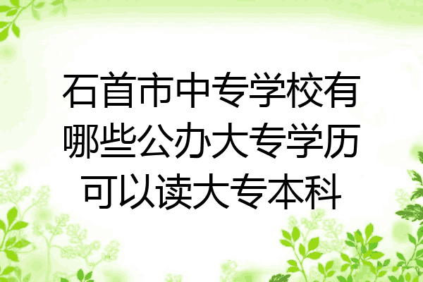 石首市中专学校有哪些公办大专学历可以读大专本科