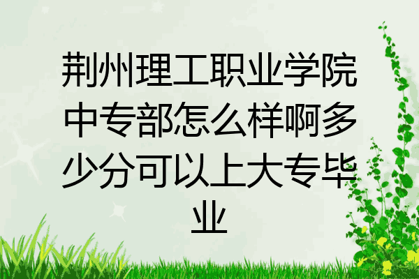 荆州理工职业学院中专部怎么样啊多少分可以上大专毕业