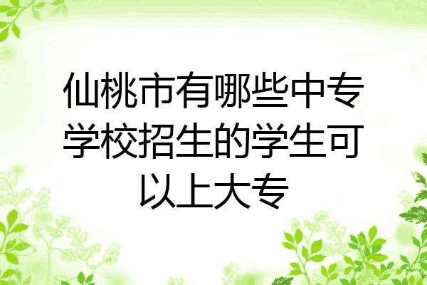 仙桃市有哪些中专学校招生的学生可以上大专