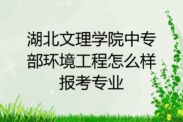 湖北文理学院中专部环境工程怎么样报考专业