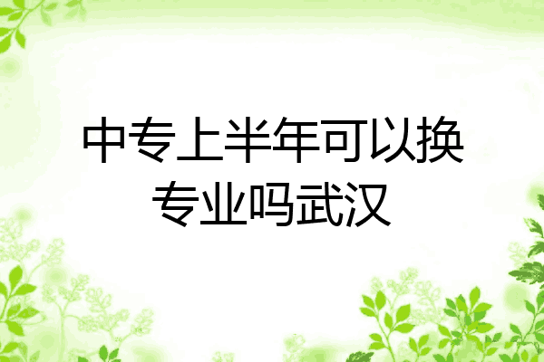 中专上半年可以换专业吗武汉