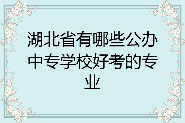 湖北省有哪些公办中专学校好考的专业