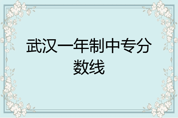武汉一年制中专分数线