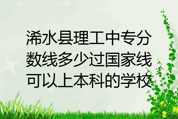 浠水县理工中专分数线多少过国家线可以上本科的学校