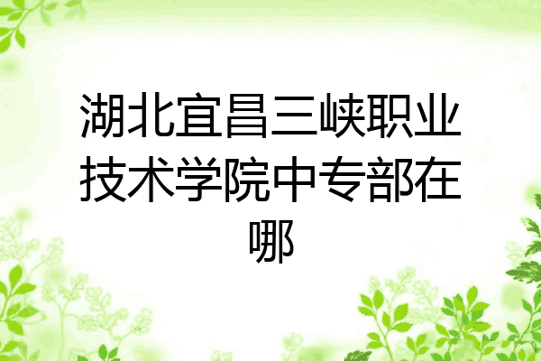 湖北宜昌三峡职业技术学院中专部在哪