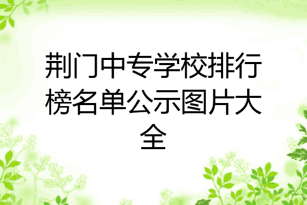 荆门中专学校排行榜名单公示图片大全
