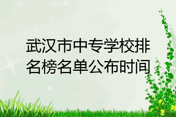 武汉市中专学校排名榜名单公布时间