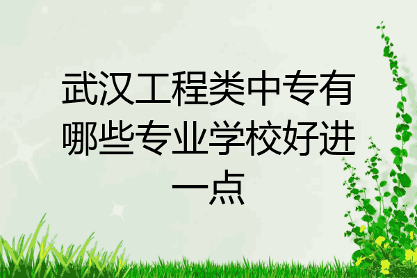 武汉工程类中专有哪些专业学校好进一点