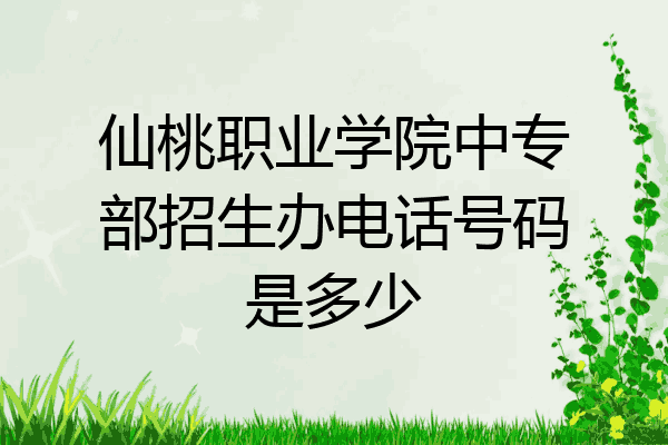 仙桃职业学院中专部招生办电话号码是多少