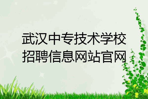 武汉中专技术学校招聘信息网站官网