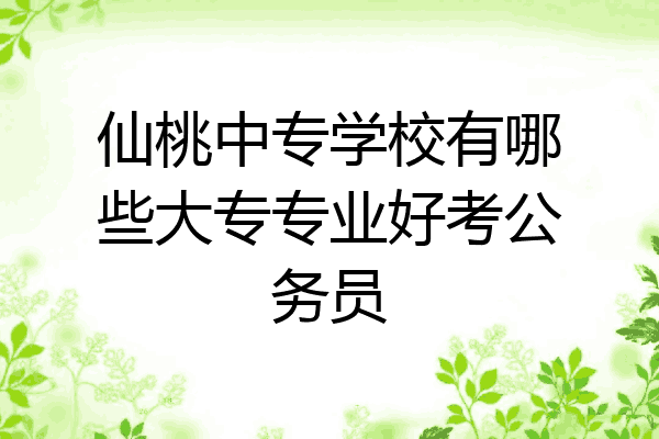 仙桃中专学校有哪些大专专业好考公务员