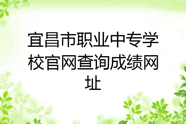 宜昌市职业中专学校官网查询成绩网址