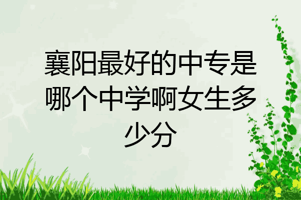 襄阳最好的中专是哪个中学啊女生多少分