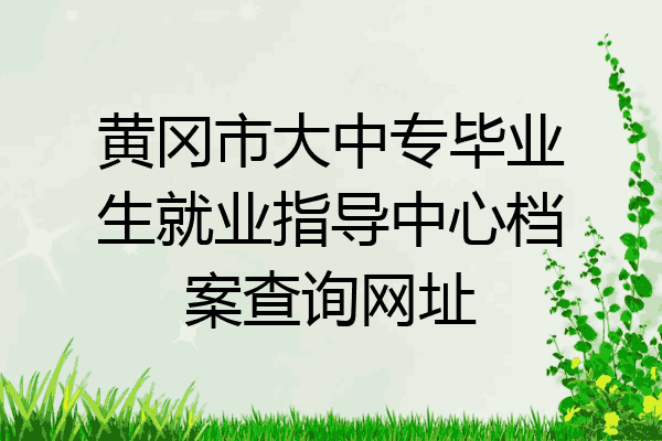 黄冈市大中专毕业生就业指导中心档案查询网址