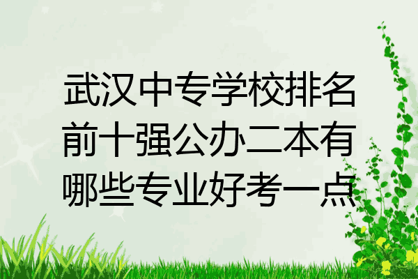 武汉中专学校排名前十强公办二本有哪些专业好考一点
