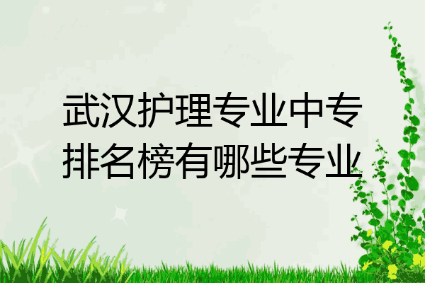 武汉护理专业中专排名榜有哪些专业