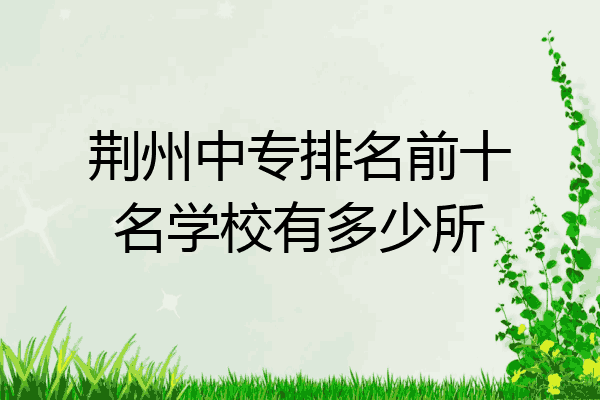 荆州中专排名前十名学校有多少所