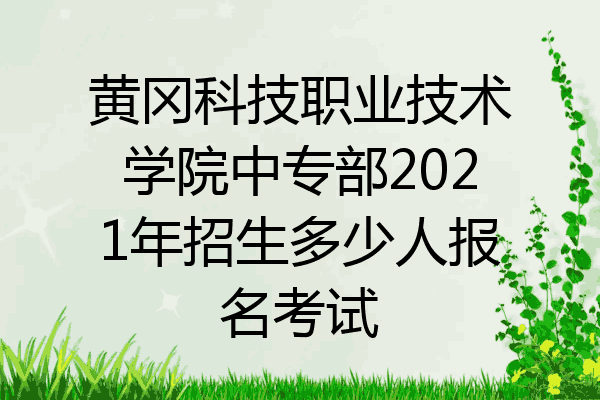 黄冈科技职业技术学院中专部2021年招生多少人报名考试