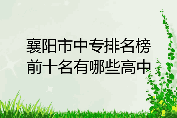 襄阳市中专排名榜前十名有哪些高中