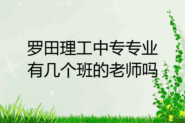 罗田理工中专专业有几个班的老师吗