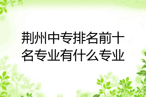 荆州中专排名前十名专业有什么专业