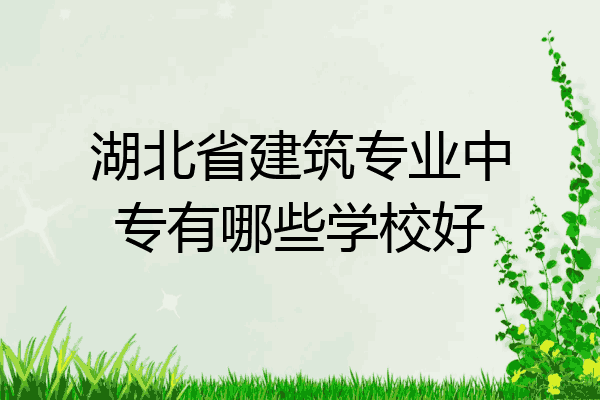 湖北省建筑专业中专有哪些学校好