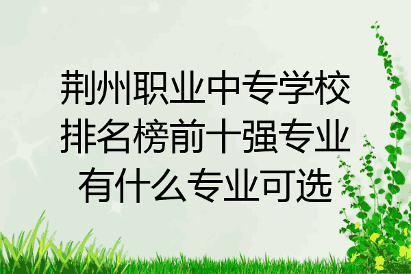 荆州职业中专学校排名榜前十强专业有什么专业可选