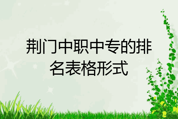 荆门中职中专的排名表格形式