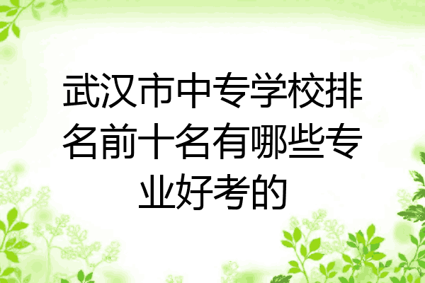 武汉市中专学校排名前十名有哪些专业好考的