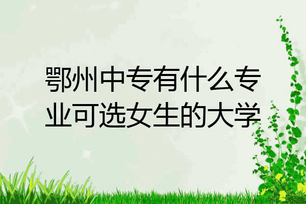 鄂州中专有什么专业可选女生的大学
