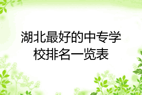 湖北最好的中专学校排名一览表