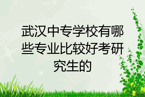 武汉中专学校有哪些专业比较好考研究生的