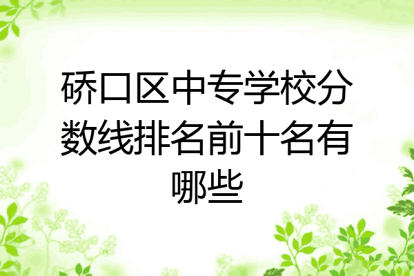 硚口区中专学校分数线排名前十名有哪些
