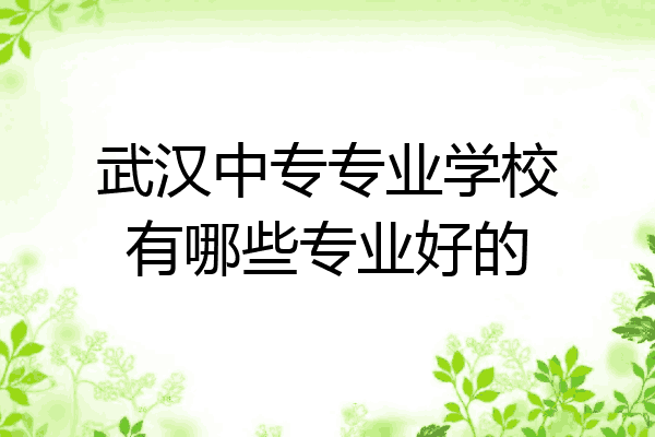 武汉中专专业学校有哪些专业好的