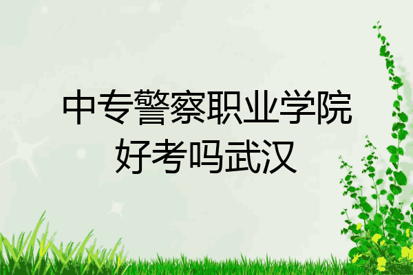 中专警察职业学院好考吗武汉