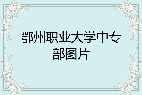鄂州职业大学中专部图片